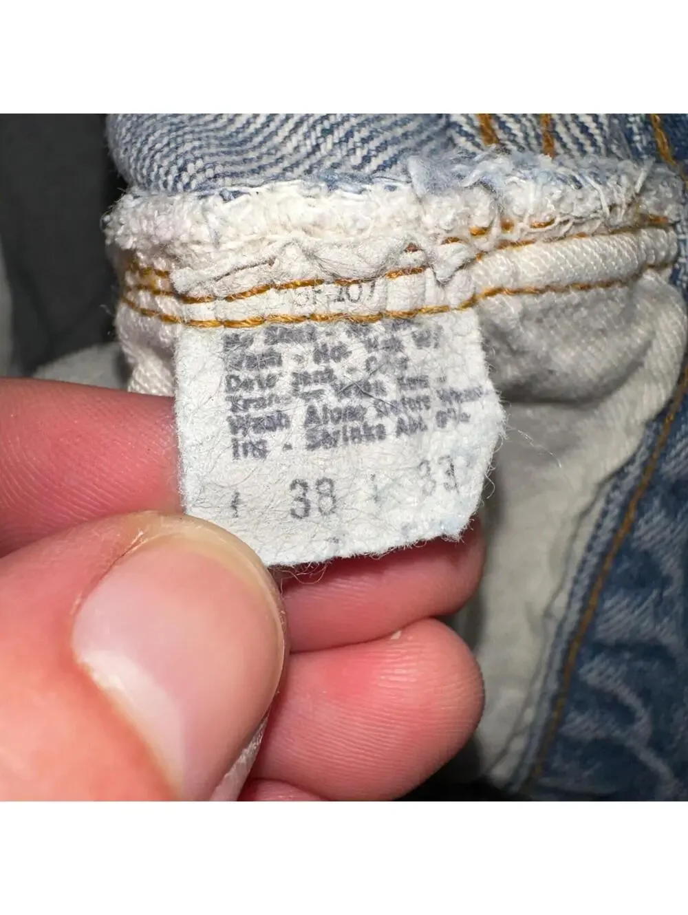 Levis 501 Vintage 80s USA XX Straight Leg Jeans Blue Light Wash 38x33 Act 34x29